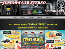 Tablet Screenshot of juniorscarstereo.com